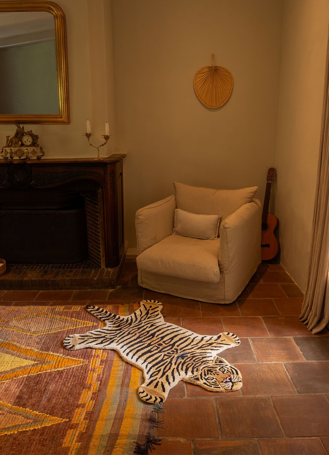 Doing Goods Drowsy Tiger vloerkleed 150 x 98 cm - detail beige