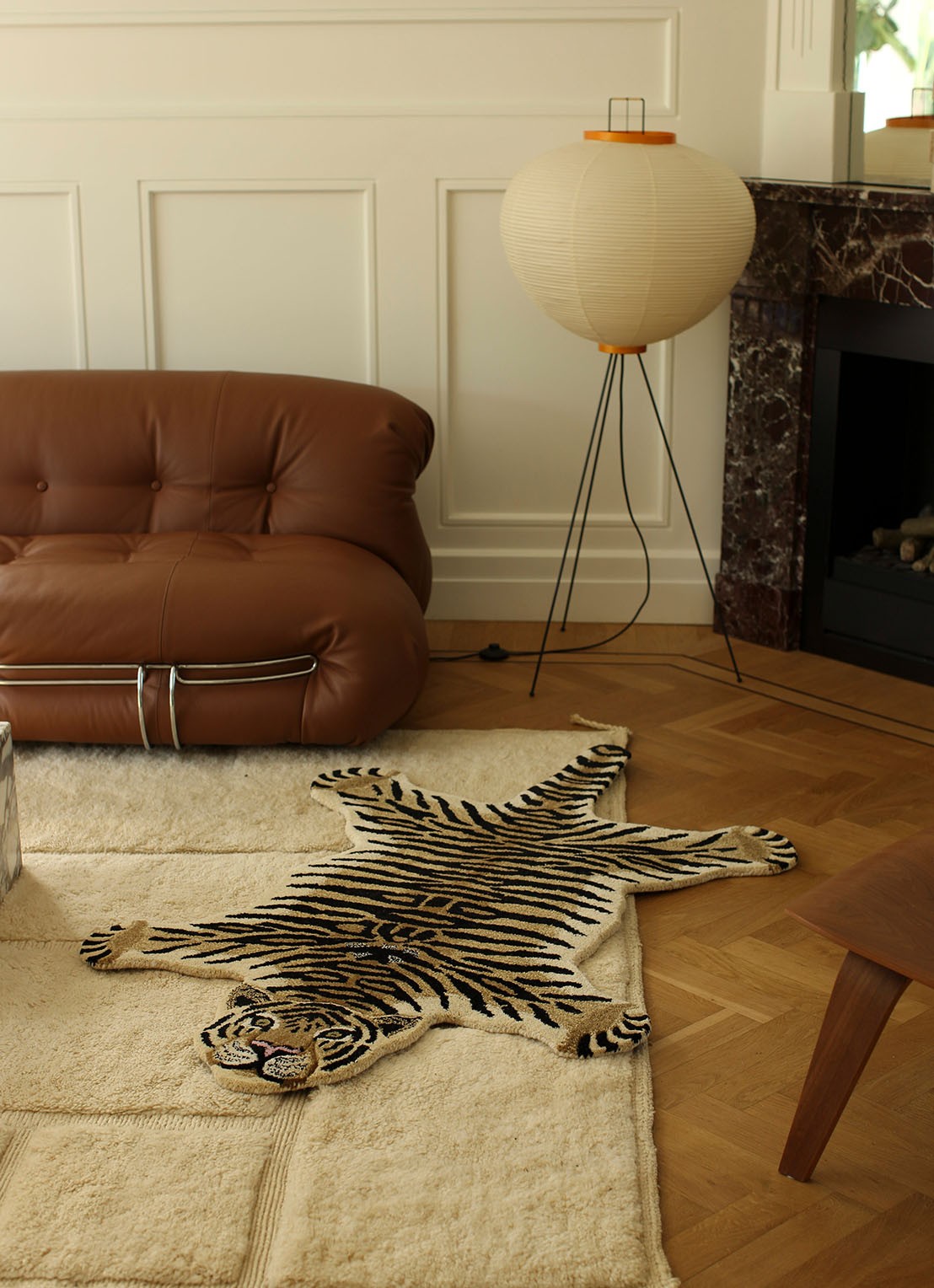 Doing Goods Drowsy Tiger vloerkleed 150 x 98 cm - voorkant 4 beige