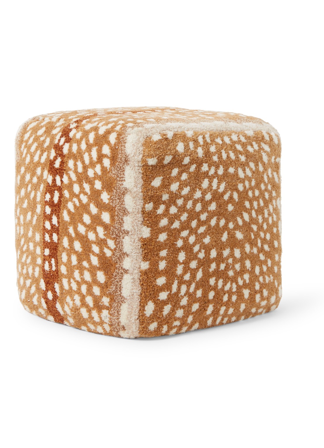 Doing Goods Fawn poef small 50 cm - voorkant lichtbruin