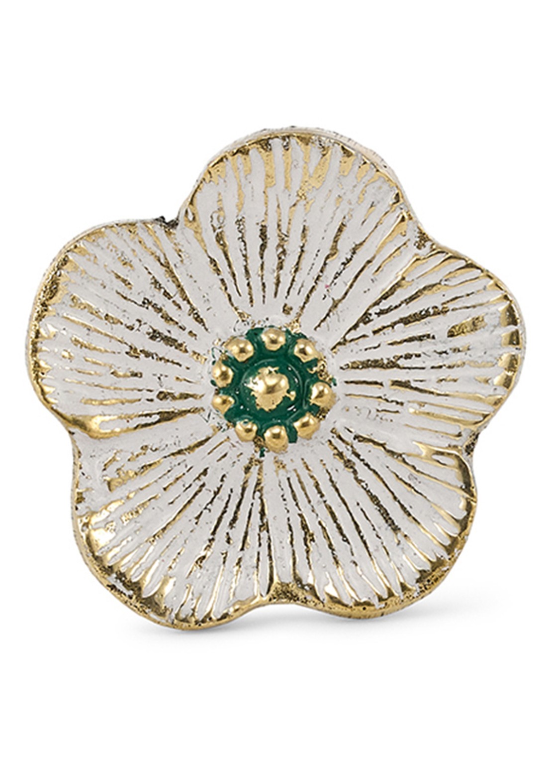 Doing Goods Faye Flower deur- en kastknop 5 cm - detail 3 wit