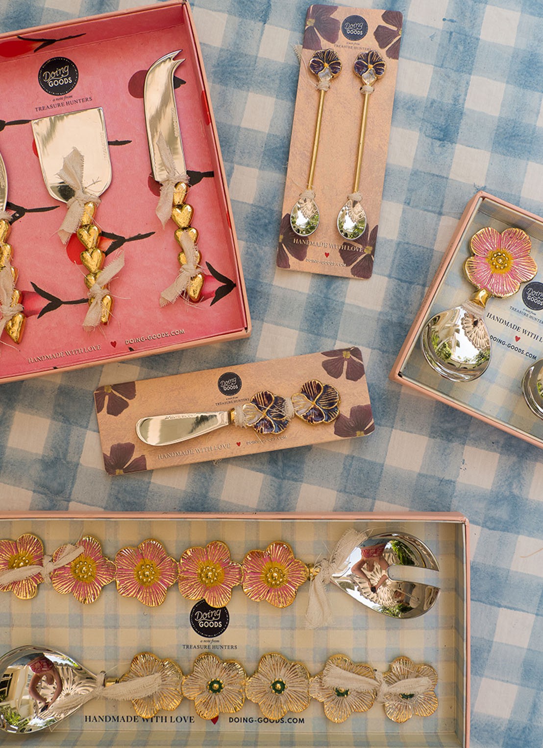 Doing Goods Faye saladebestekset in giftbox - detail 5 goud
