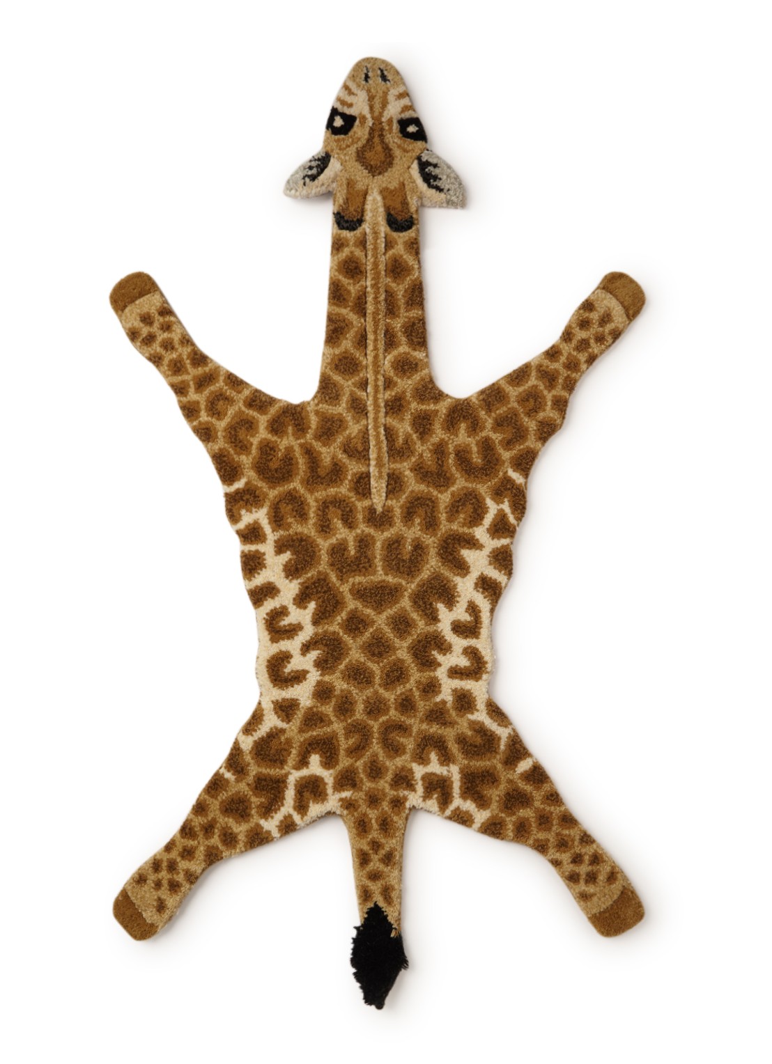 Doing Goods Gimpy Giraffe Small vloerkleed 120 x 64 cm  - voorkant bruin