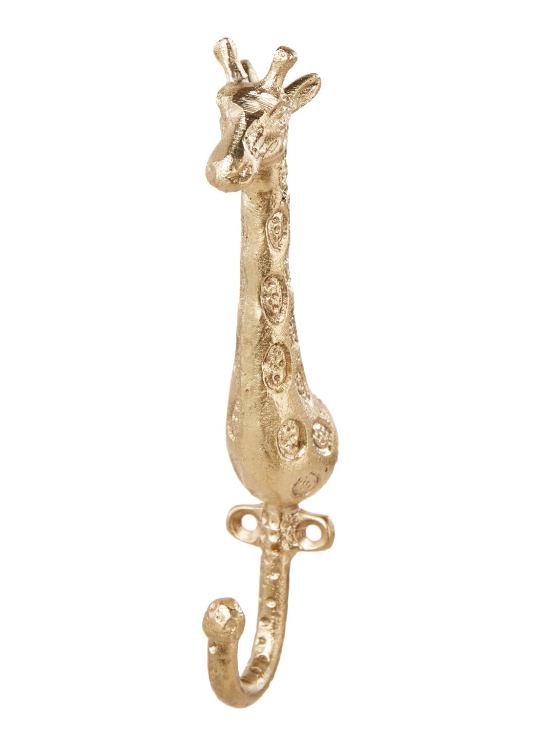 Doing Goods Gloria Baby Giraffe wandhaak 14,5 cm - voorkant messing