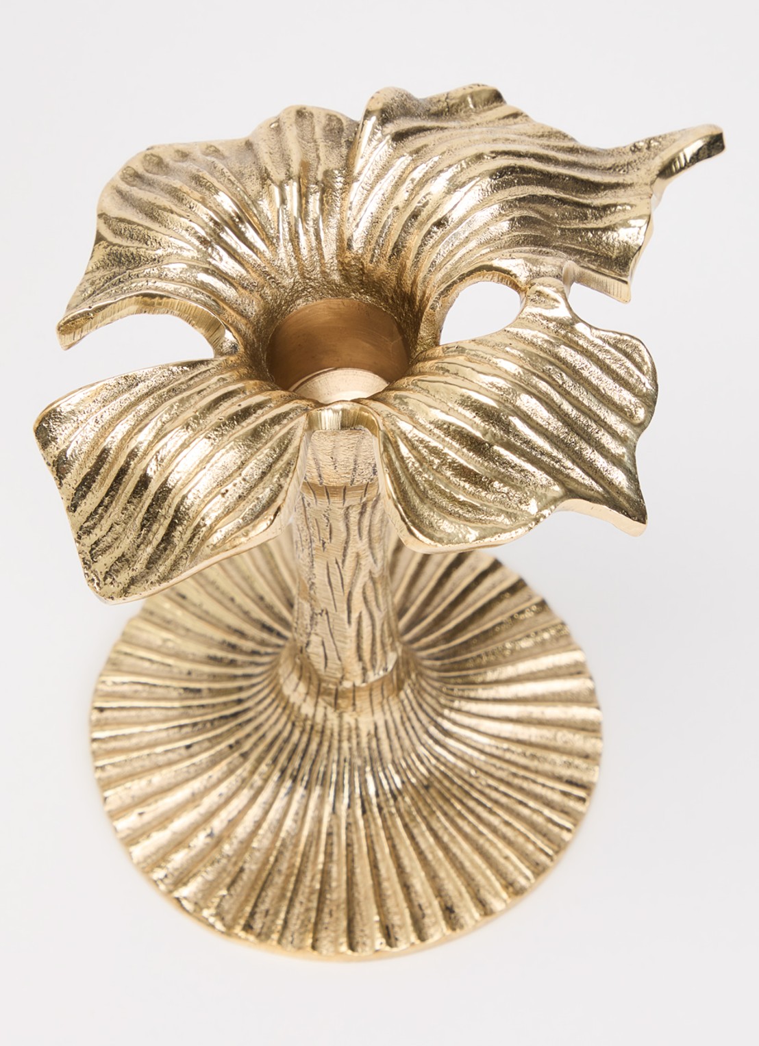 Doing Goods Hailey Hibiscus kandelaar - voorkant 2 goud