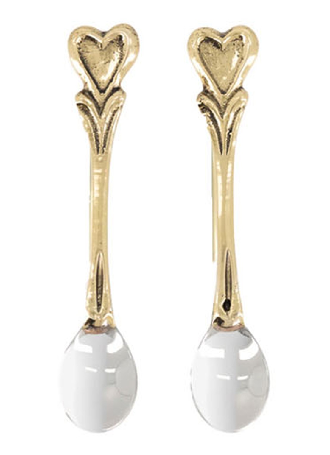 Doing Goods Hana Hart lepel set van 2 - voorkant brons