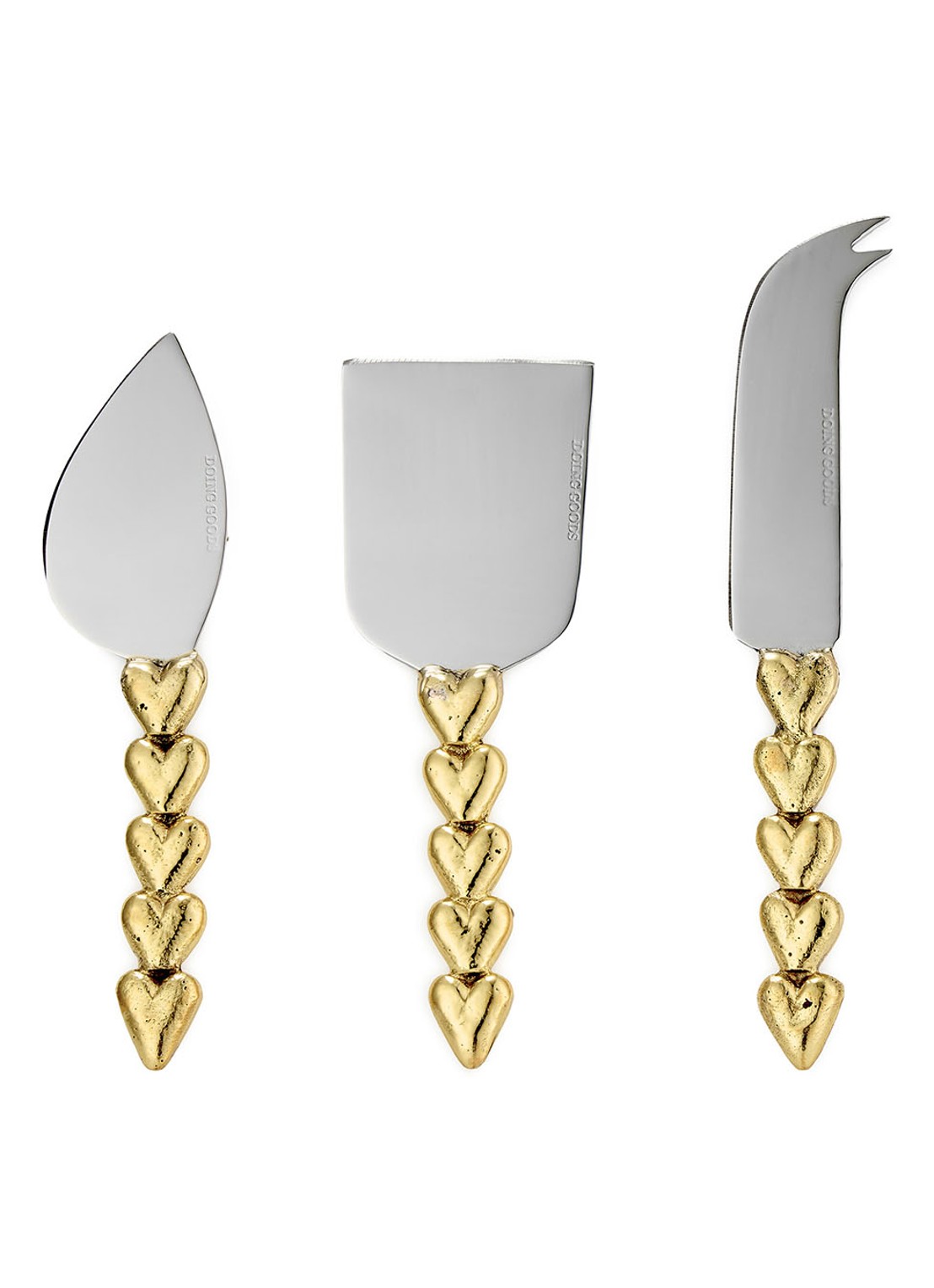 Doing Goods Holly Hart kaasmessenset in giftbox 3-delig - voorkant goud