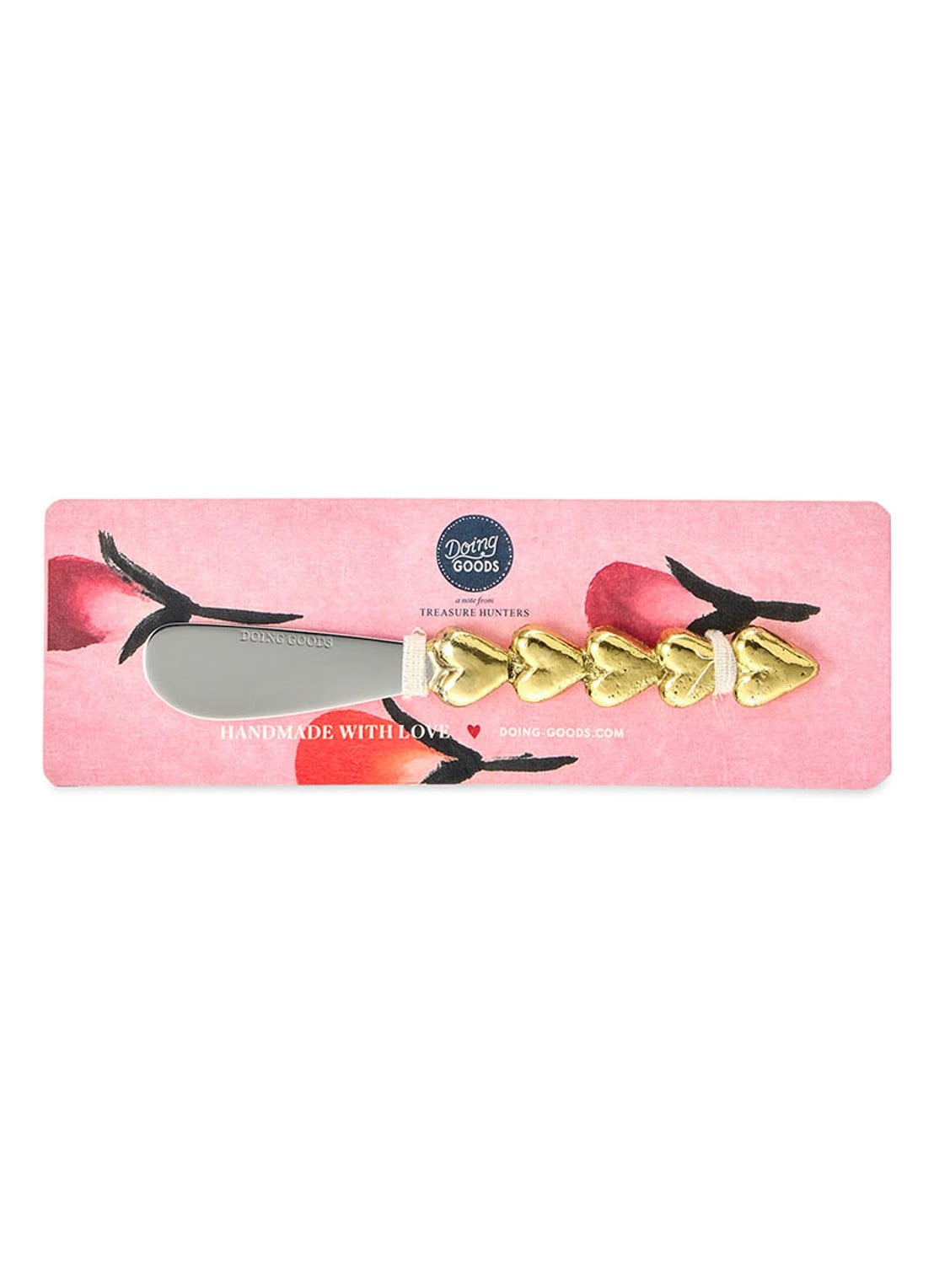 Doing Goods Holly Heart botermes 14,5 cm - achterkant brons