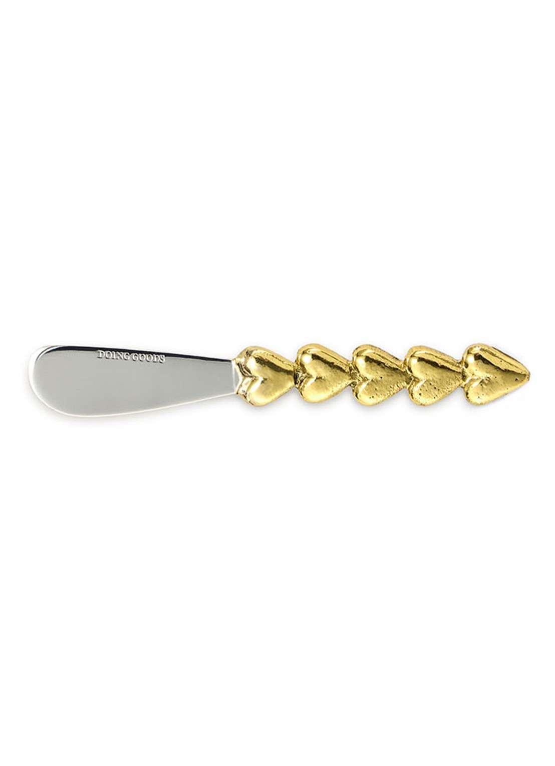 Doing Goods Holly Heart botermes 14,5 cm - voorkant 2 brons