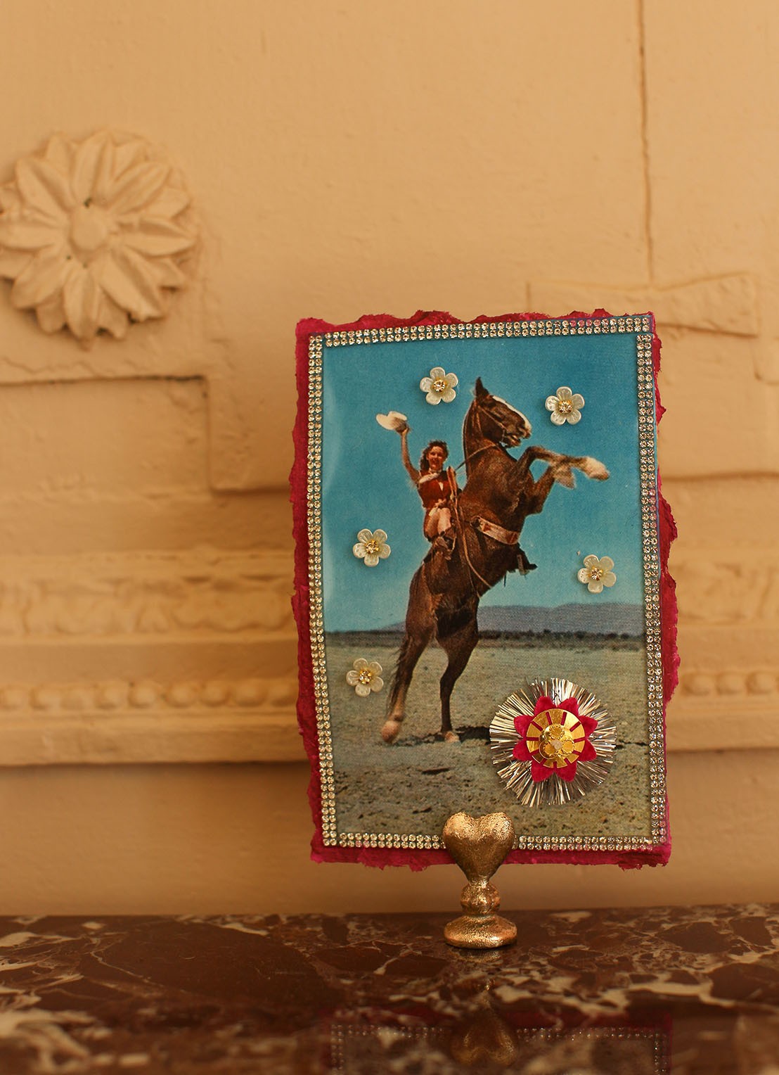 Doing Goods Holy Heart kaarthouder 3,5 cm - voorkant 2 goud