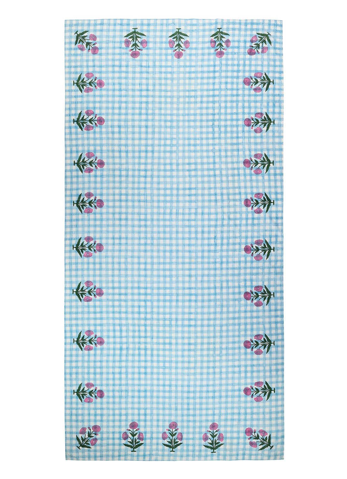 Doing Goods Iris tafelkleed 160 x 350 cm - achterkant 8 blauw