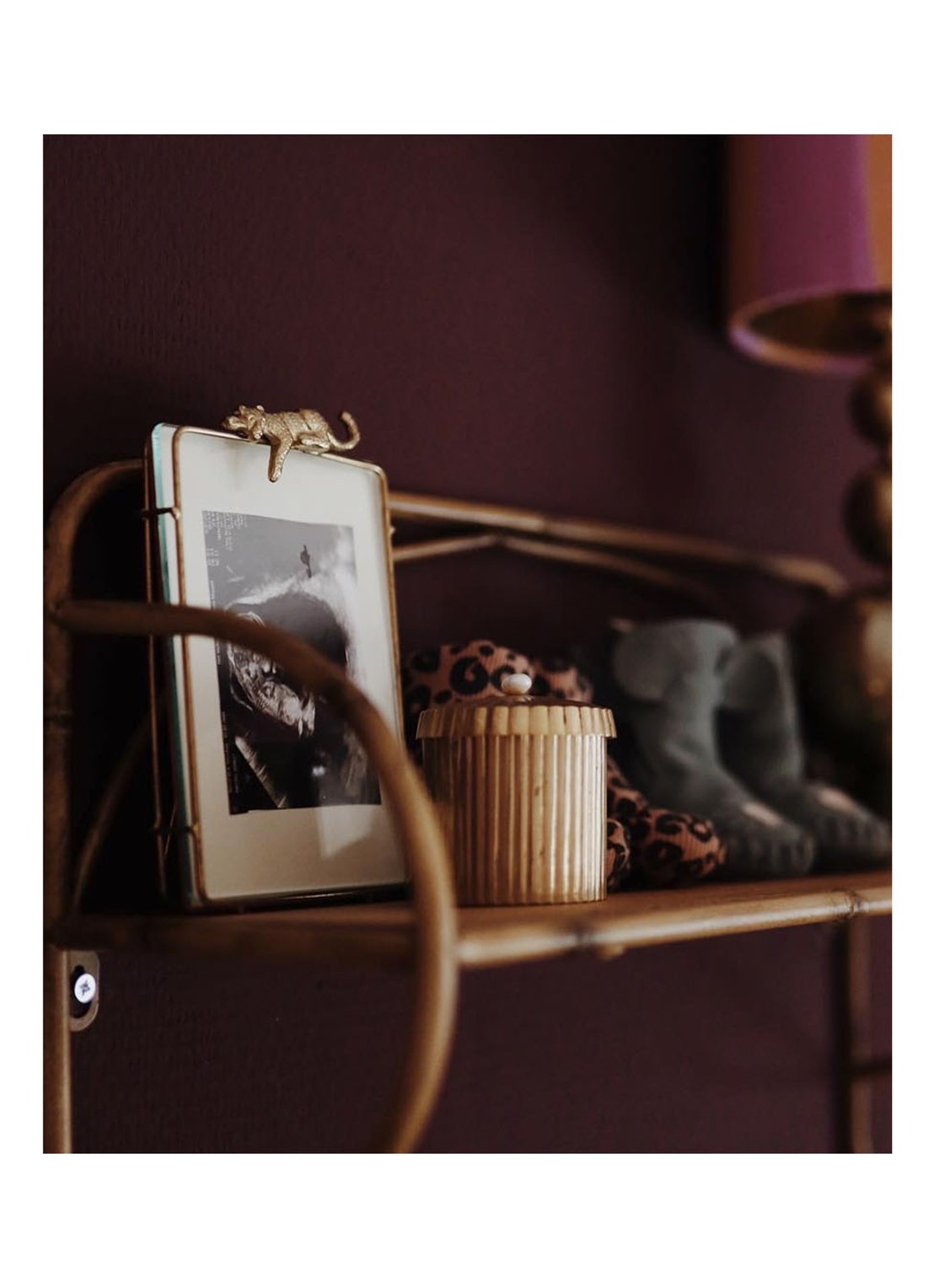 Doing Goods Jenna Leopard fotolijst  - detail 3 goud