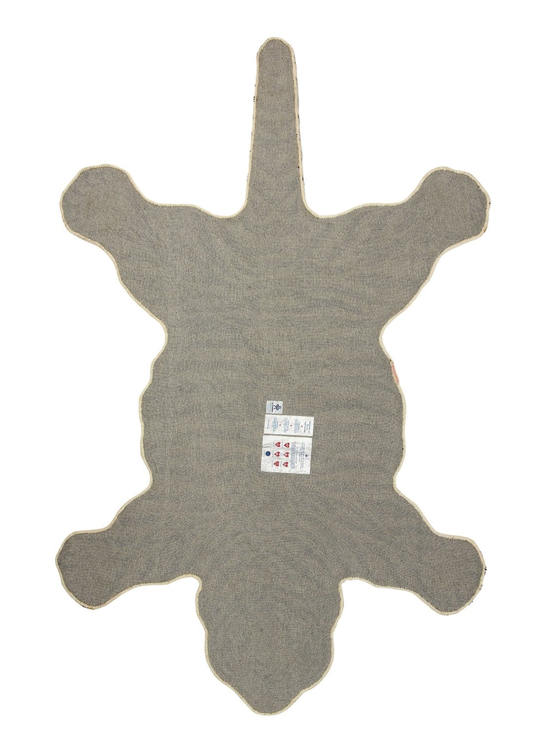 Doing Goods Jill Tiger Large vloerkleed 150 x 90 cm  - achterkant 5 beige