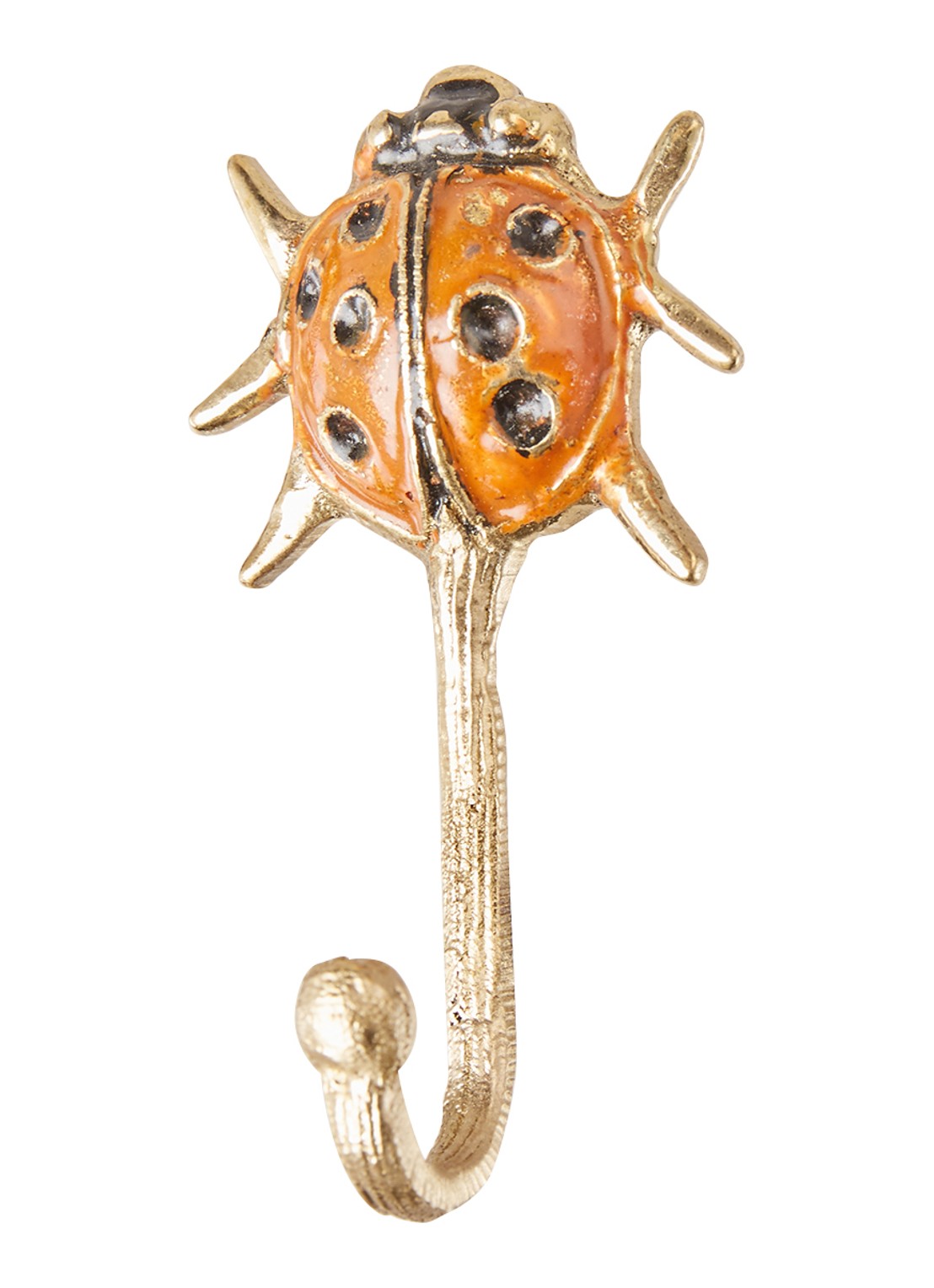 Doing Goods Lady Bug wandhaak 8,5 cm - voorkant messing