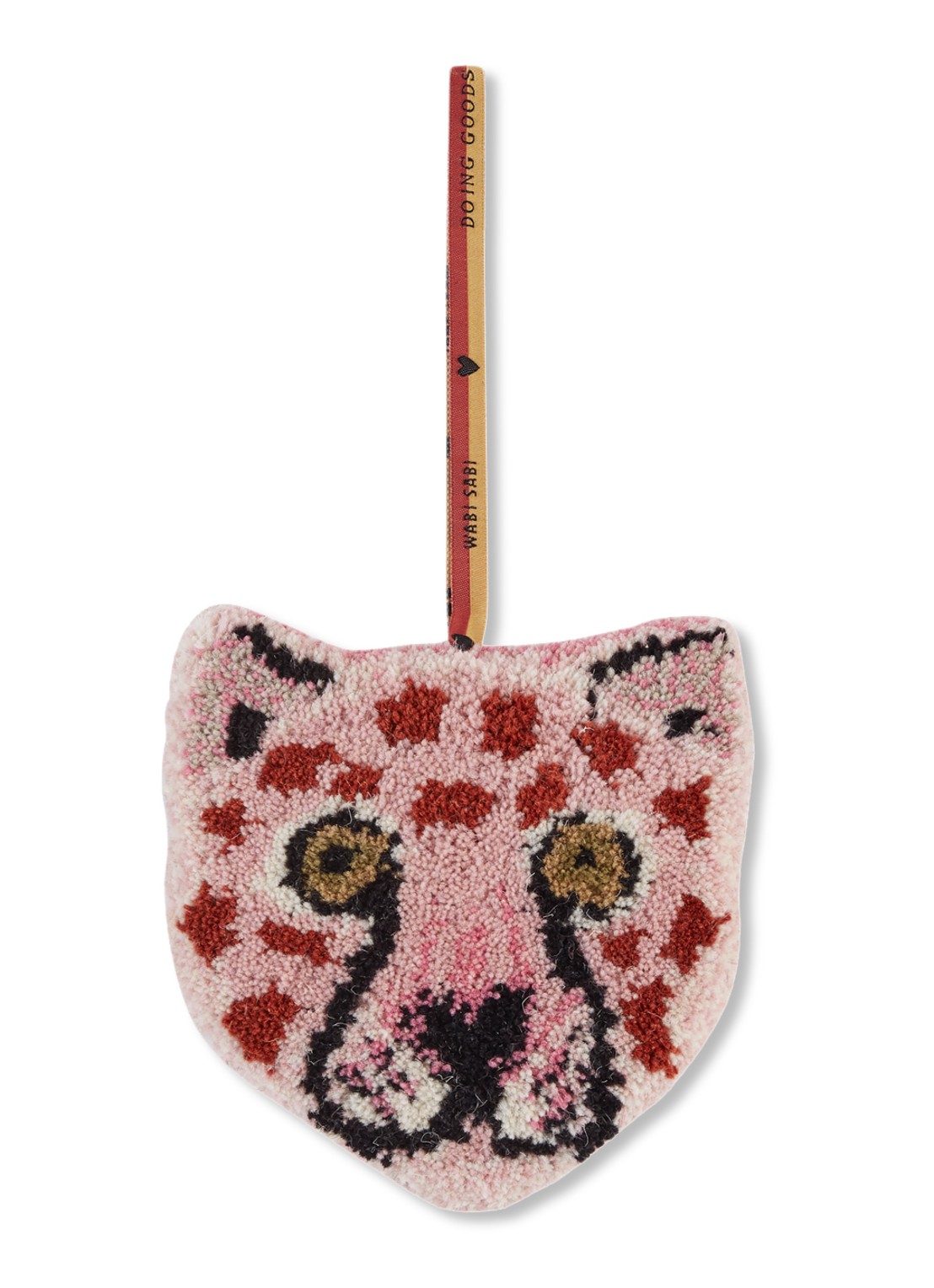 Doing Goods Loony Leopard cub hanger 17 cm - voorkant 3 roze