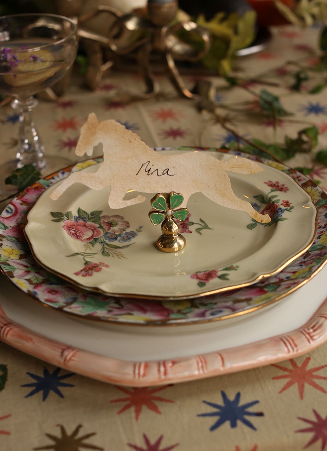 Doing Goods Lucky Clover fotohouder - detail groen