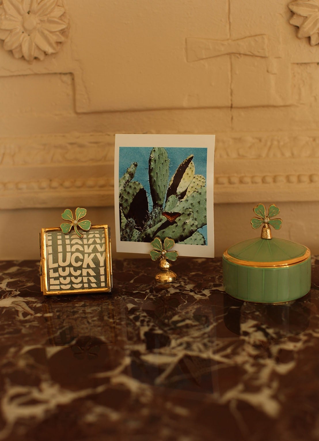 Doing Goods Lucky Clover fotohouder - detail 2 groen