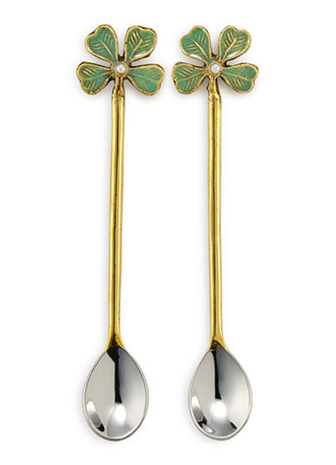 Doing Goods Lucky Clover theelepel 2-delig - voorkant 2 brons