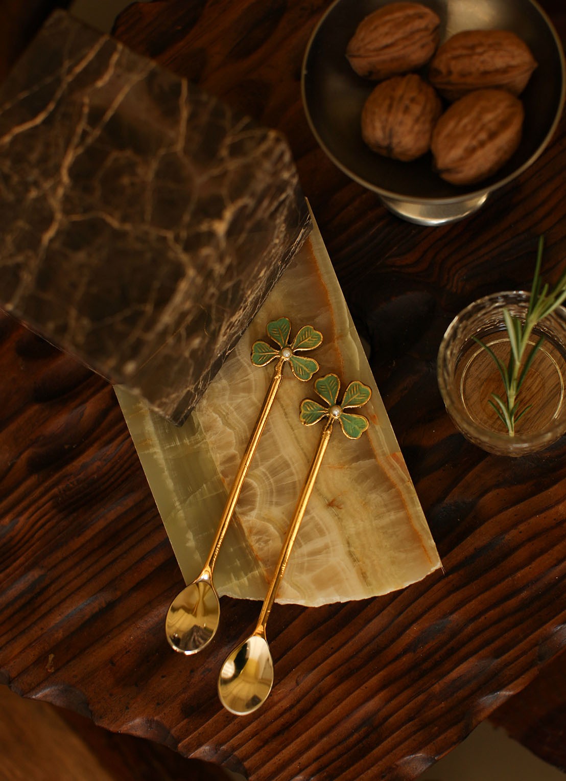 Doing Goods Lucky Clover theelepel 2-delig - voorkant 3 brons