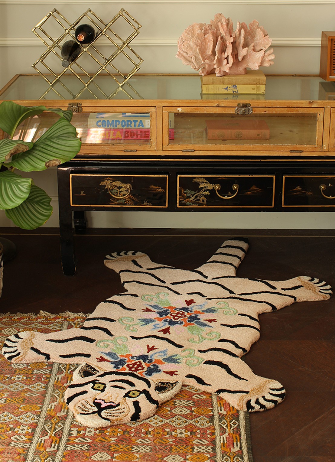 Doing Goods Mahee Majestic Tiger vloerkleed - detail 2 zand