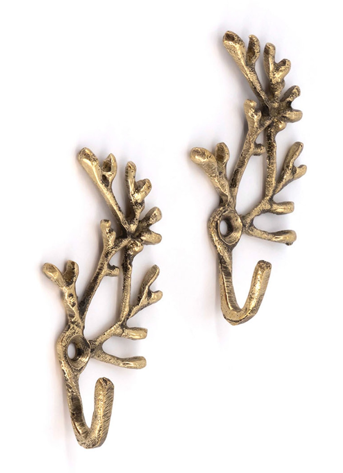 Doing Goods Marie Coral wandhaak set van 2 - voorkant 5 goud