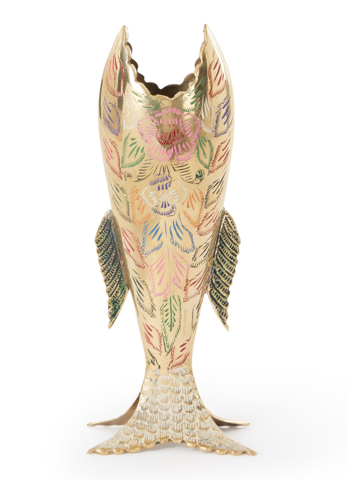 Doing Goods Miracle Fish vaas 28 cm - voorkant 4 goud