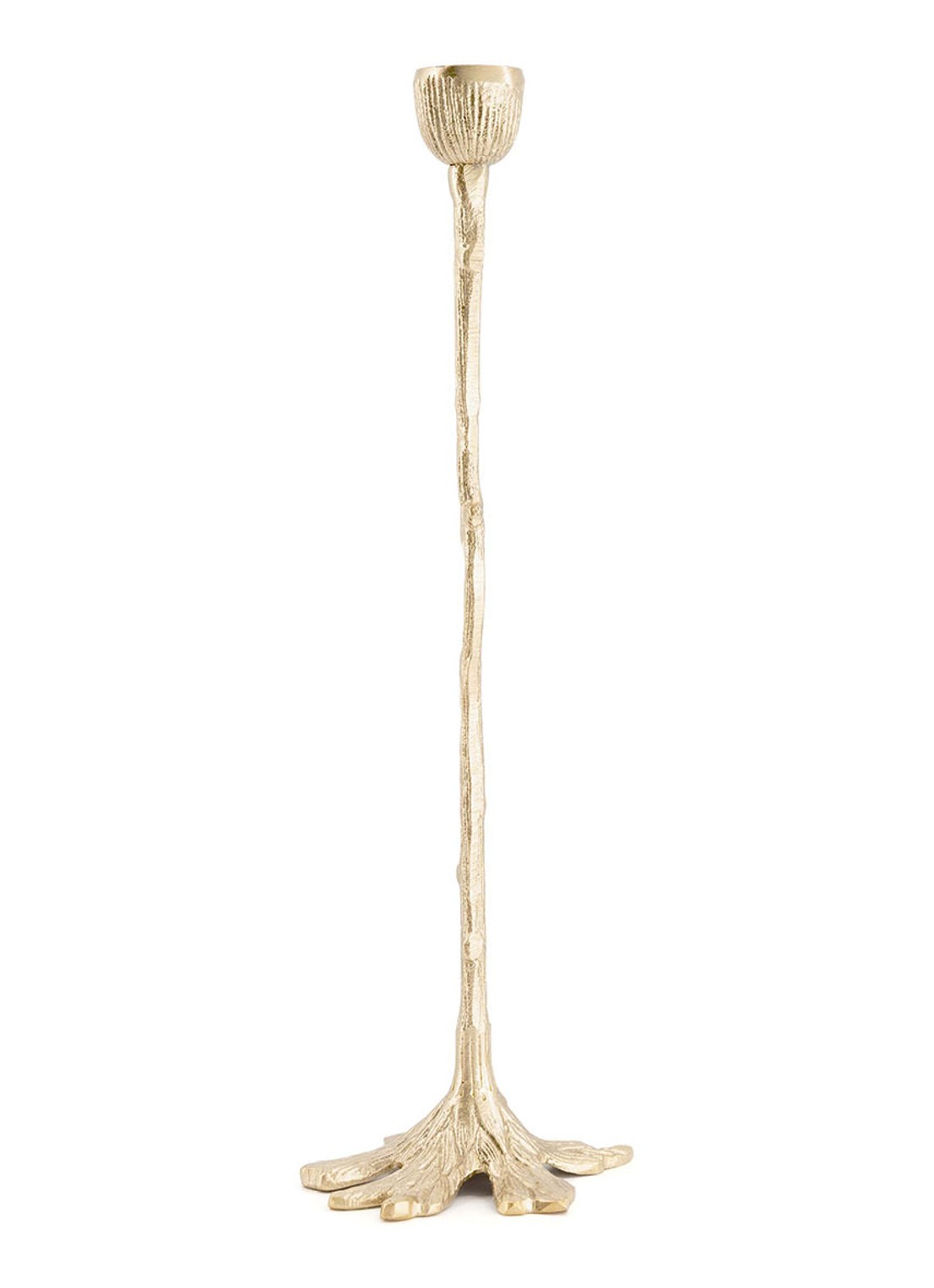 Doing Goods Misty Tree kandelaar 31 cm - voorkant goud