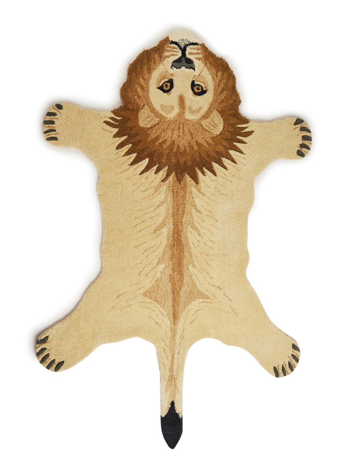 Doing Goods Moody Lion L vloerkleed 150 x 98 cm - voorkant 2 beige