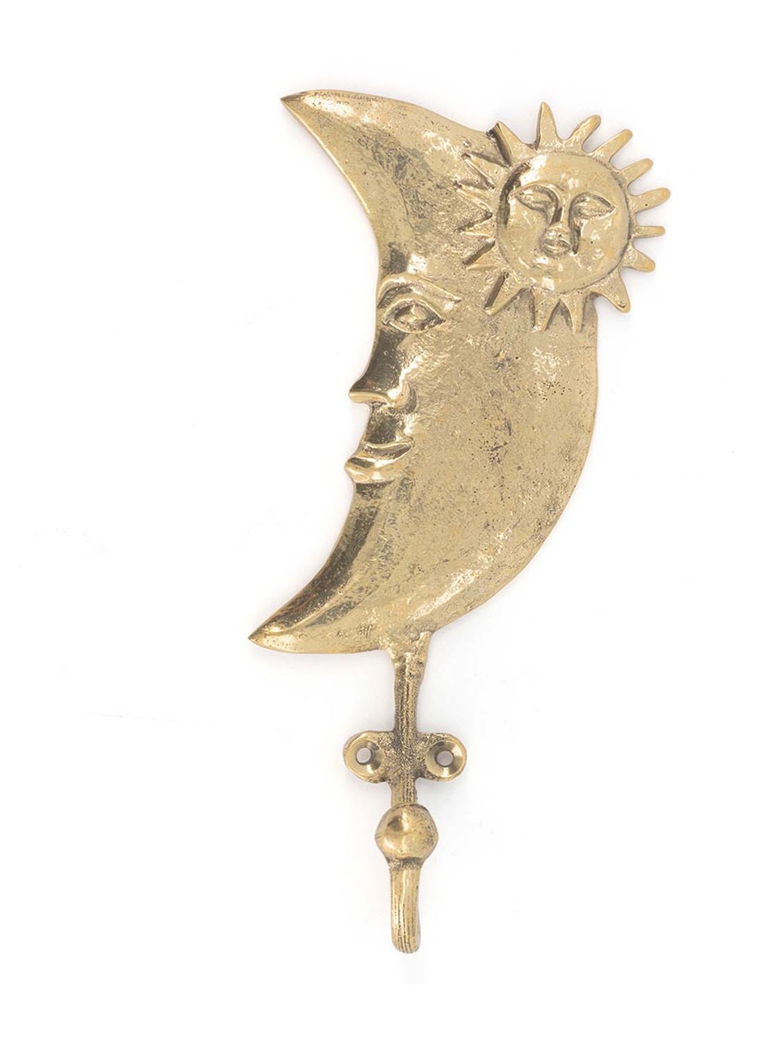 Doing Goods Morgan Maan wandhaak 15 cm - achterkant 4 goud