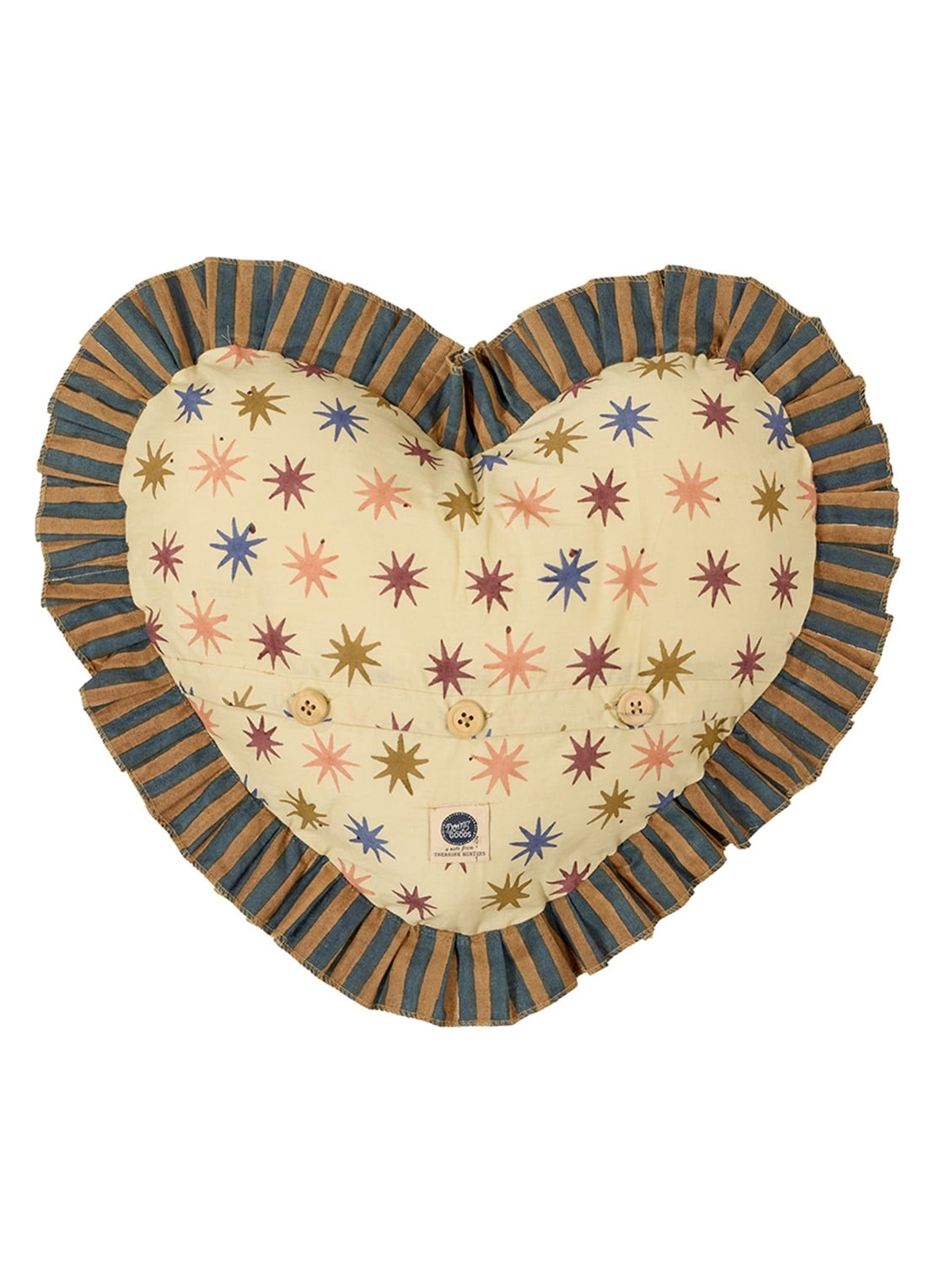 Doing Goods Noa Star Heart kussen 50 x 48 cm - detail 4 creme