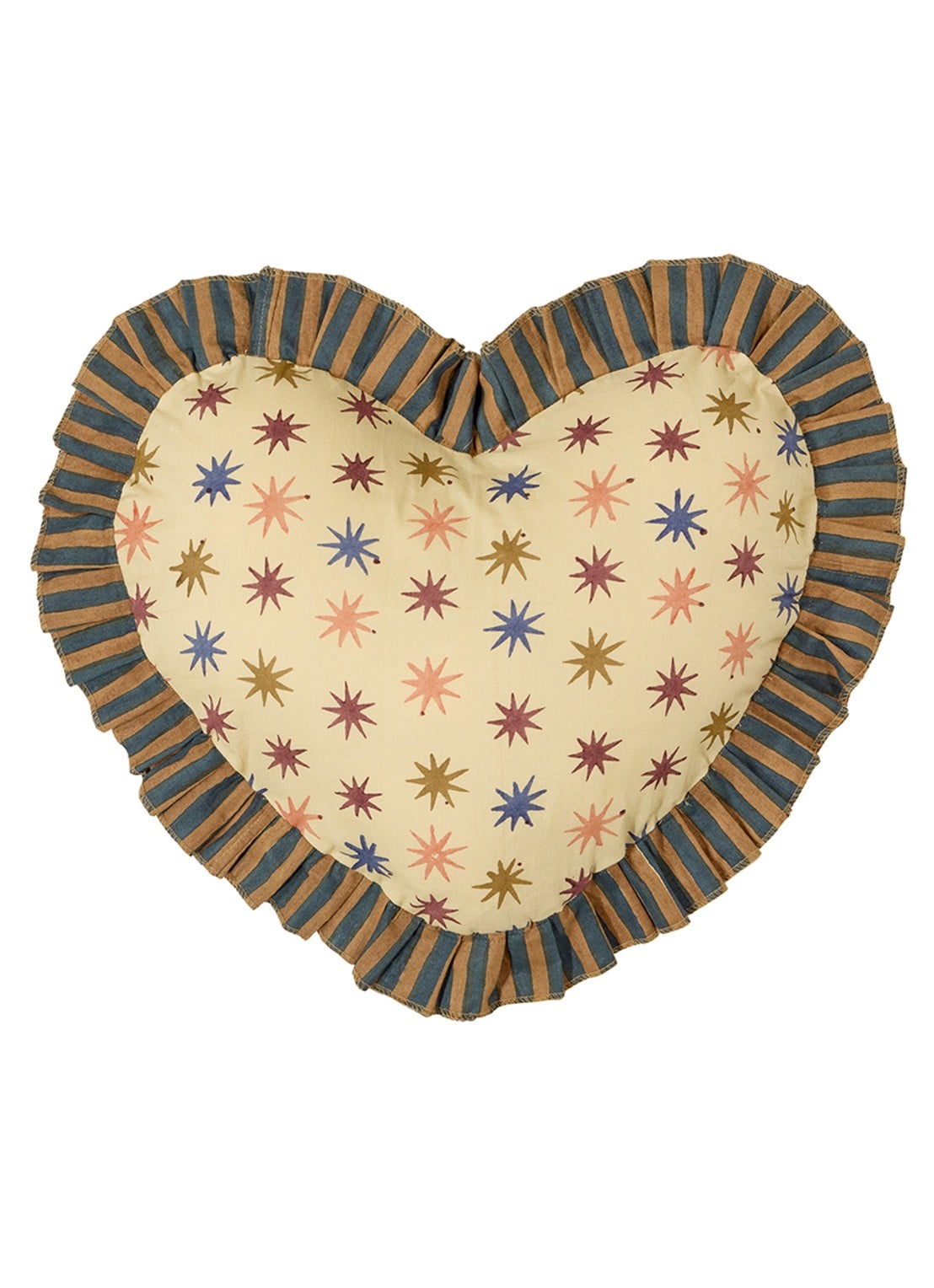 Doing Goods Noa Star Heart kussen 50 x 48 cm - voorkant creme