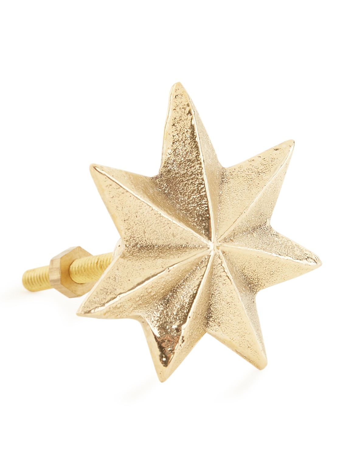 Doing Goods Oda Star deurknop- en wandhaak - voorkant goud