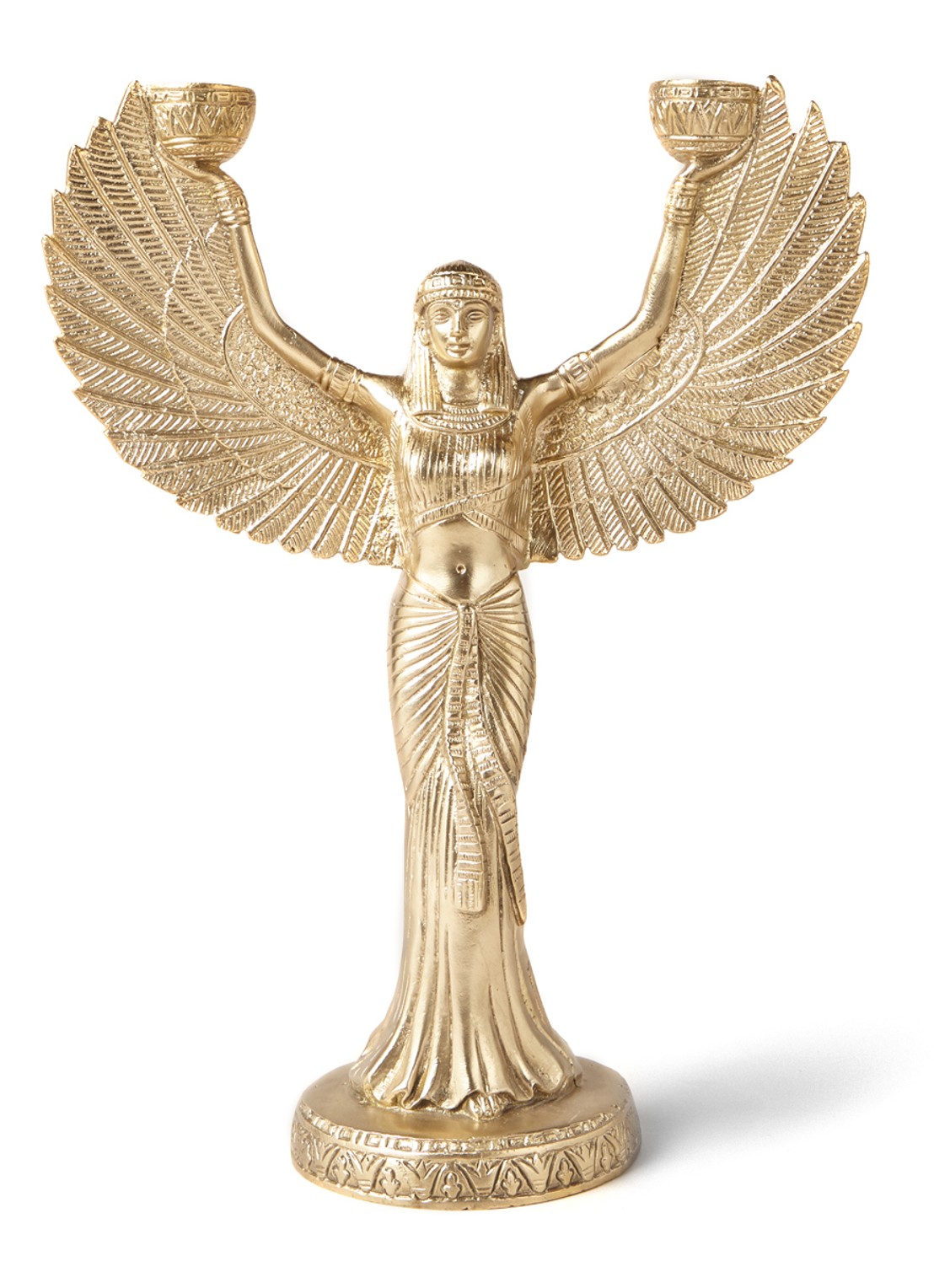 Doing Goods Phoenix kandelaar 30 cm - voorkant goud