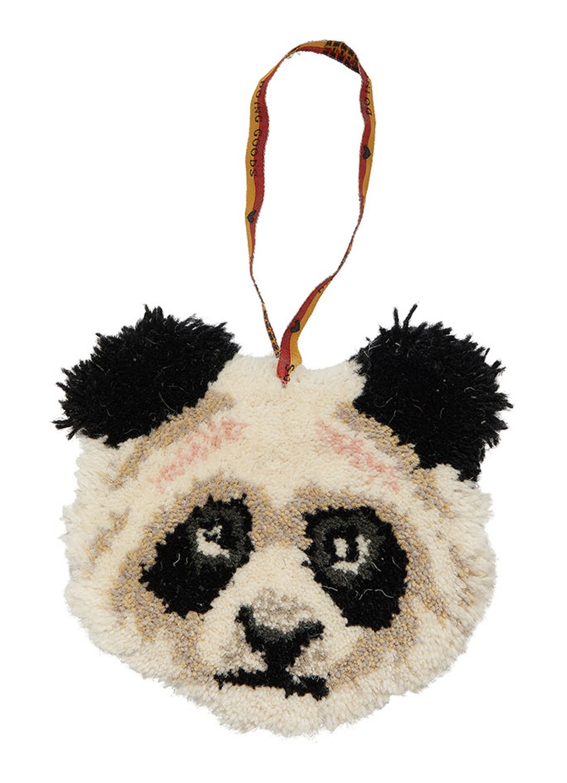 Doing Goods Plumpy Panda Dierenkop hanger - voorkant zwart