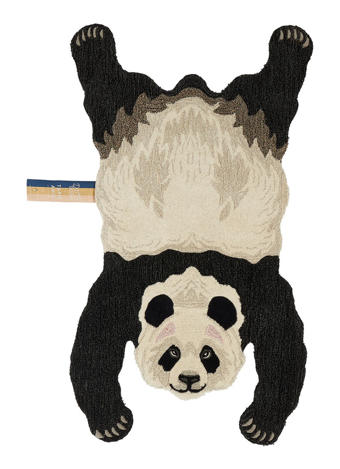Doing Goods Plumpy Panda vloerkleed 154 x 86 cm - voorkant 2 gebroken wit