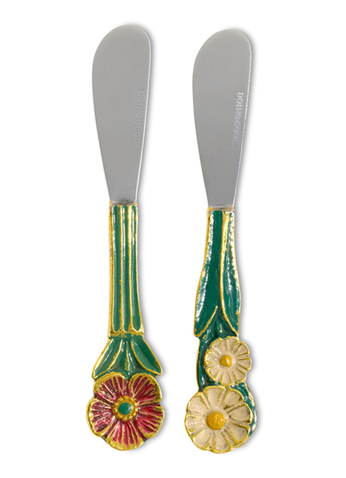 Doing Goods Posy botermes set van 2 - voorkant 5 groen