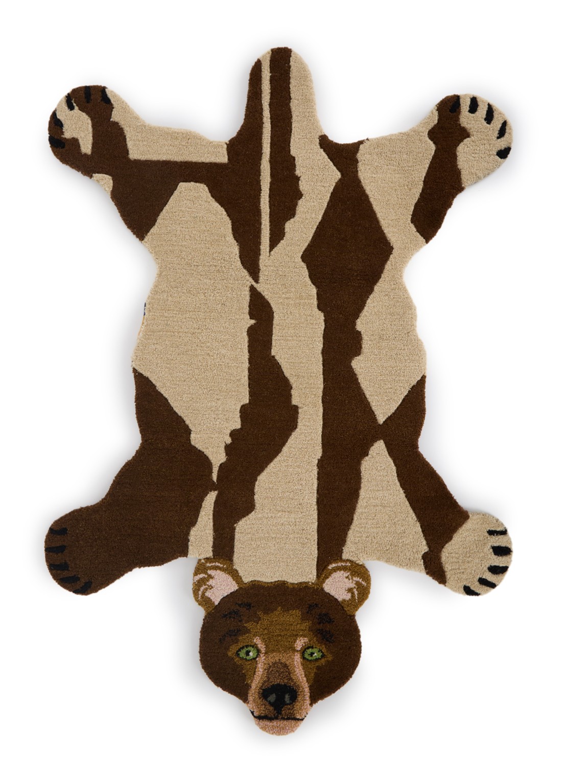 Doing Goods Quin Bear L vloerkleed 145 x 97 cm - voorkant bruin