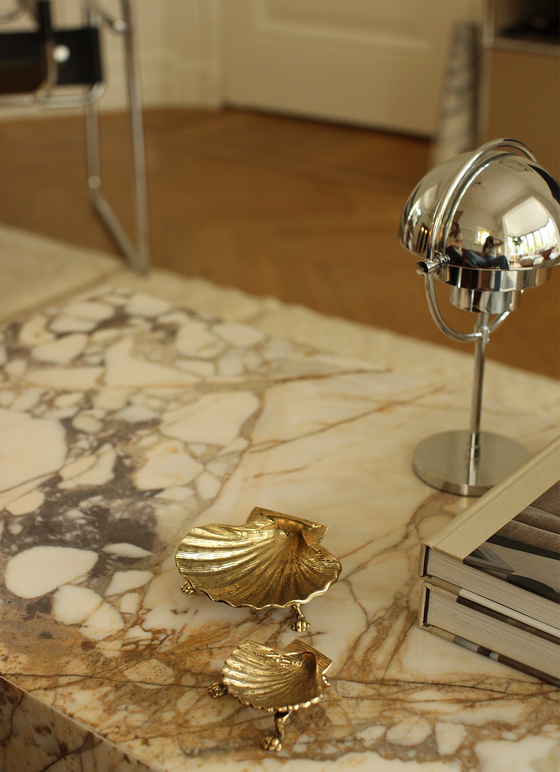 Doing Goods Scarlett Schelp schaaltje 11,5 cm - detail 4 goud