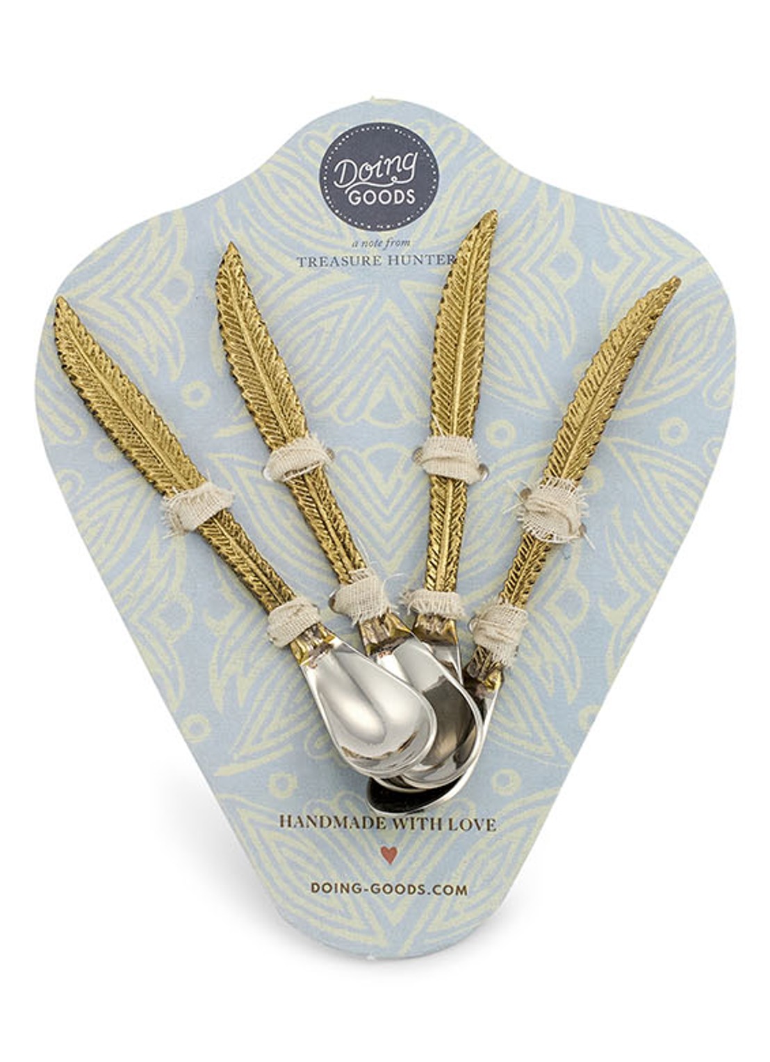 Doing Goods Stella Veren theelepel set van 4 - achterkant 5 brons