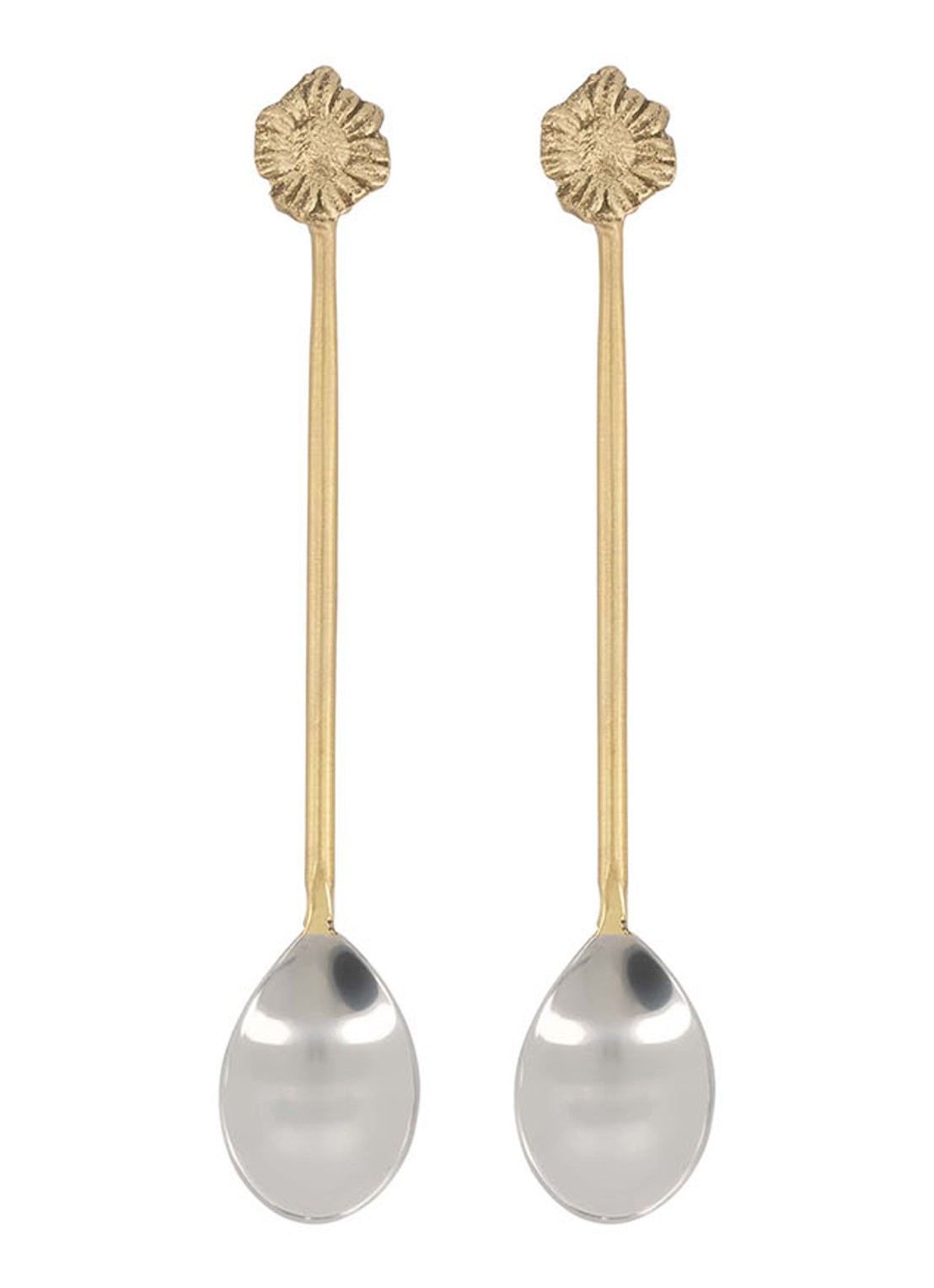 Doing Goods Sunny Sunflower theelepel set van 2 - voorkant 3 brons