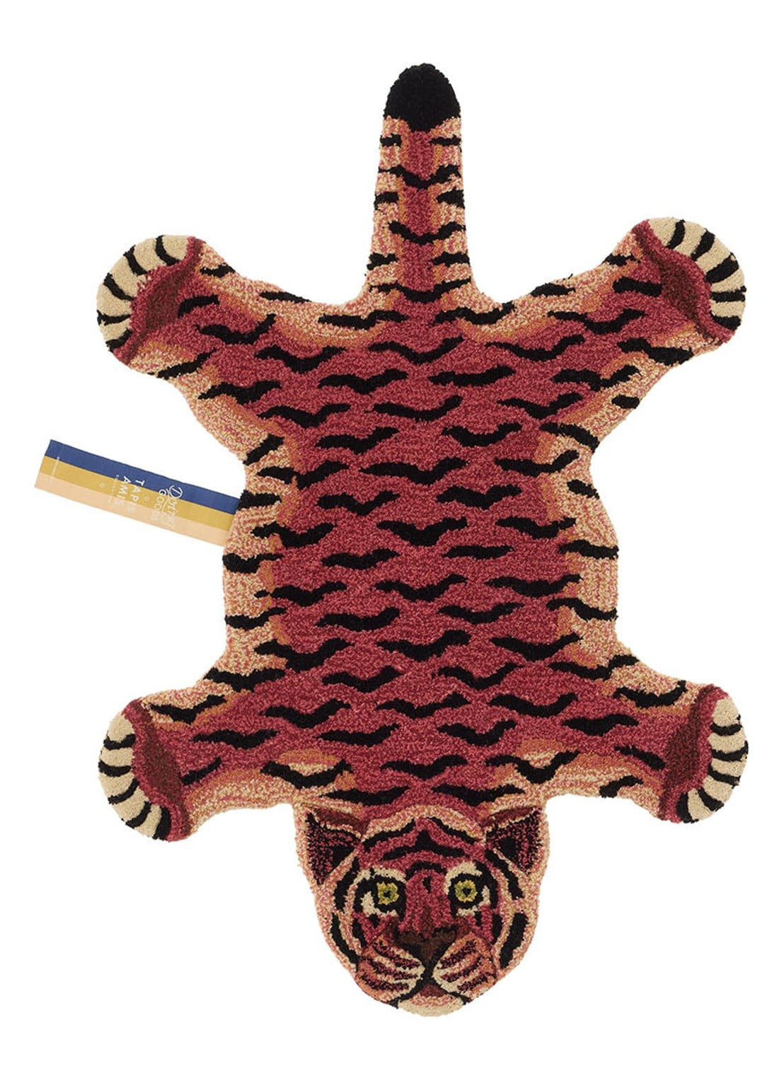 Doing Goods Tula Wijze Tijger vloerkleed - voorkant 7 steenrood