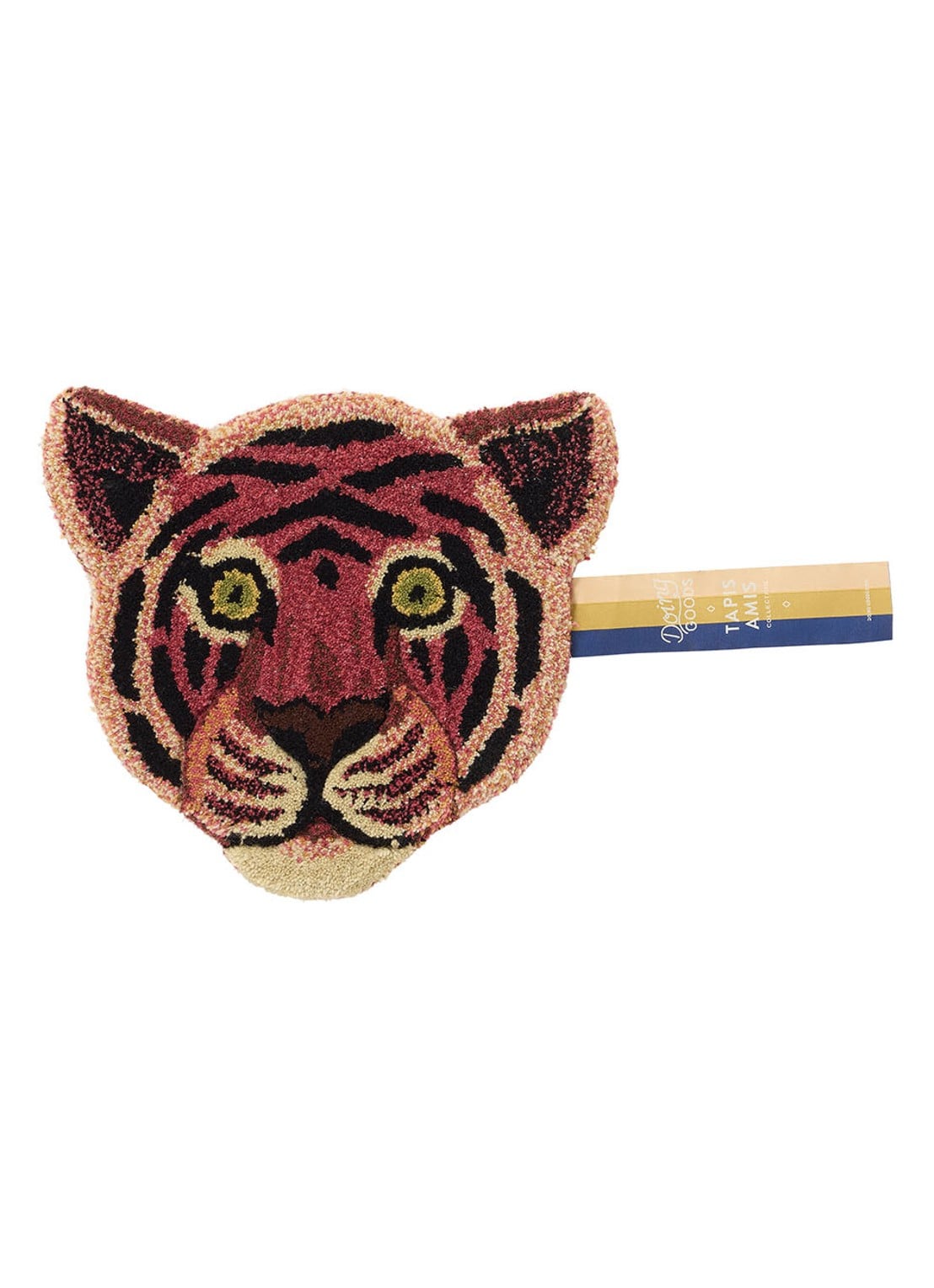 Doing Goods Tula Wijze Tijger wandkleed - voorkant bruin