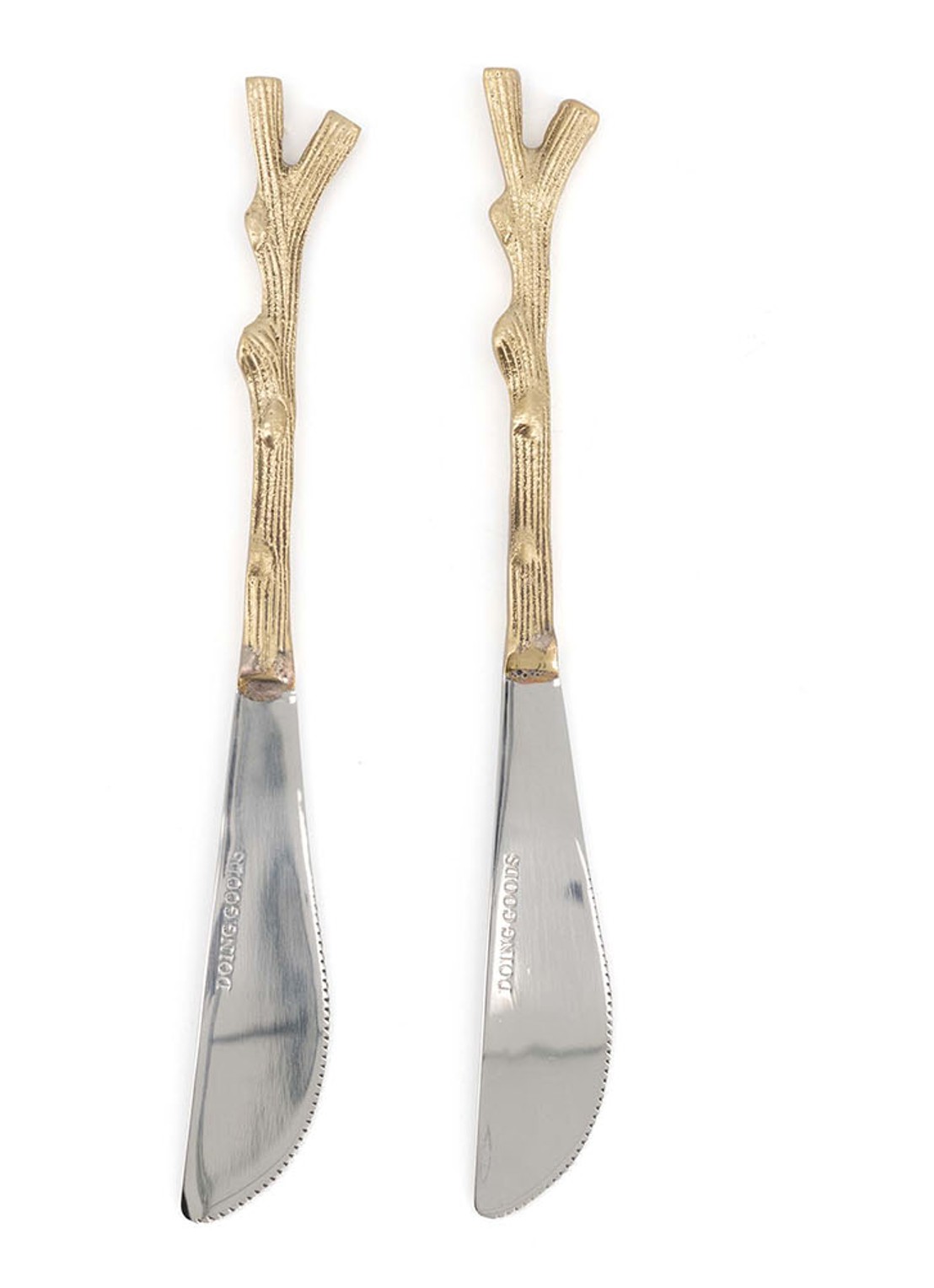 Doing Goods Twiggy botermes set van 2 - voorkant brons