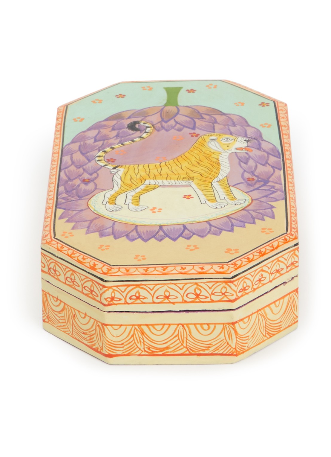 Doing Goods Verry Berry Tiger opbergdoos 18 cm - voorkant multicolor