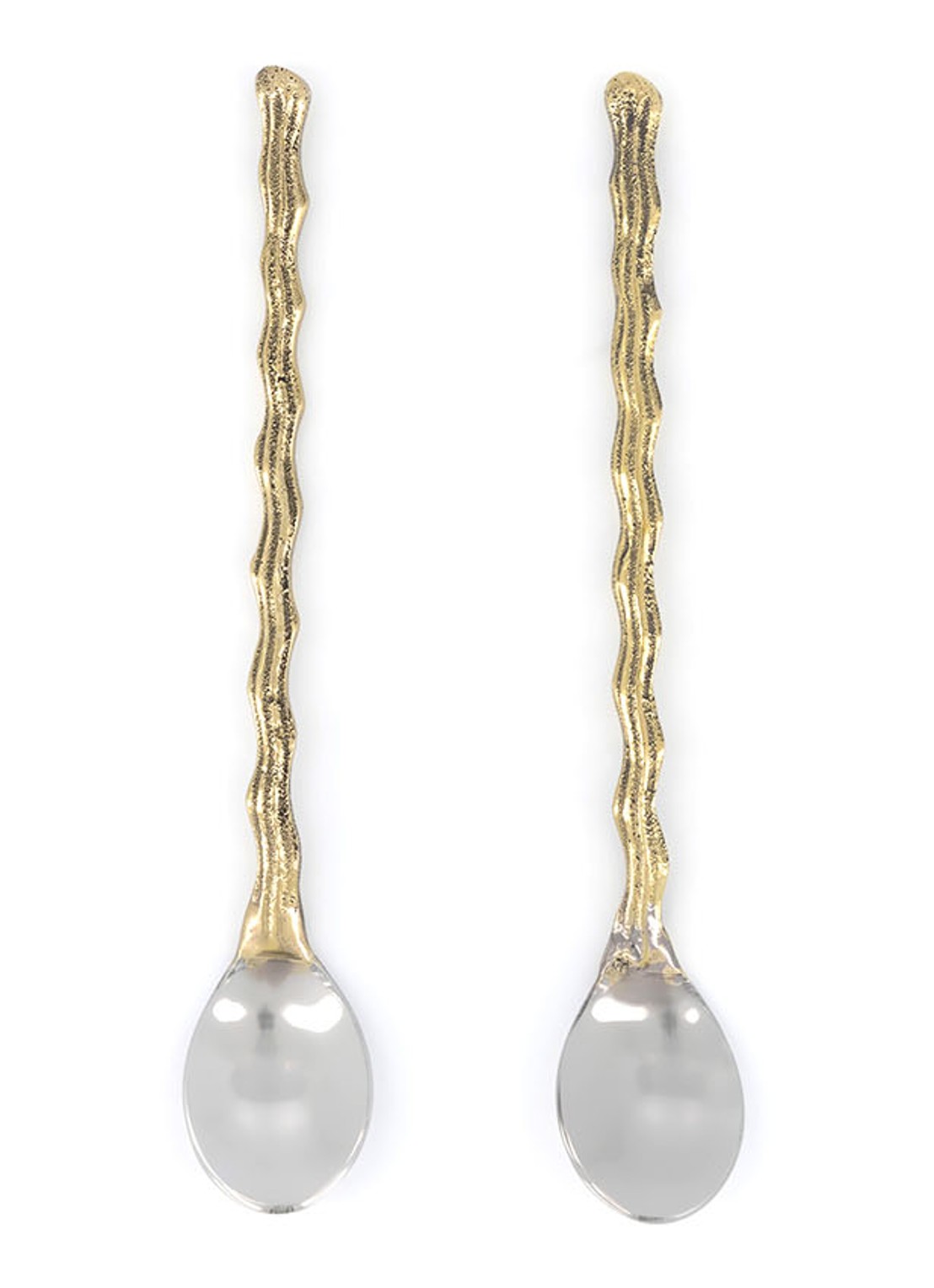 Doing Goods Wavy theelepel set van 2 - voorkant goud