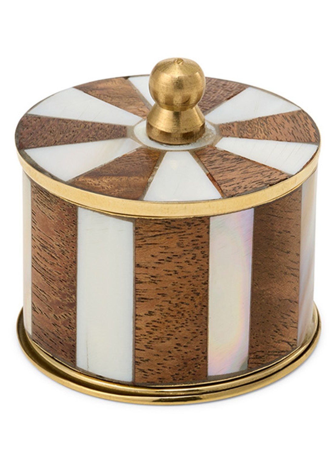 Doing Goods Woody Striped Circus opbergdoos 3,8 cm - voorkant wit