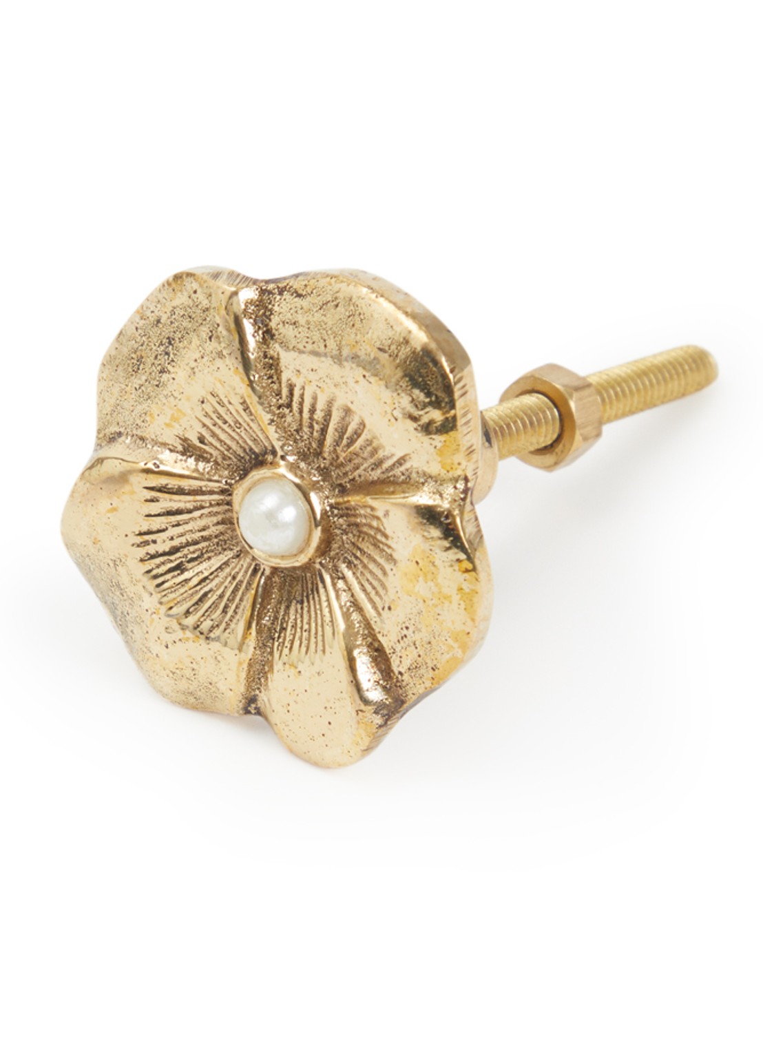 Doing Goods Zoey Flower deur- en kastknop - voorkant goud