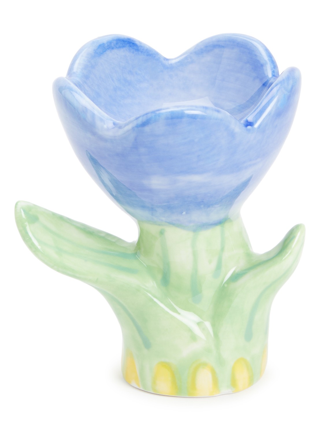 DOIY Bloom kandelaar 9 cm - voorkant blauw