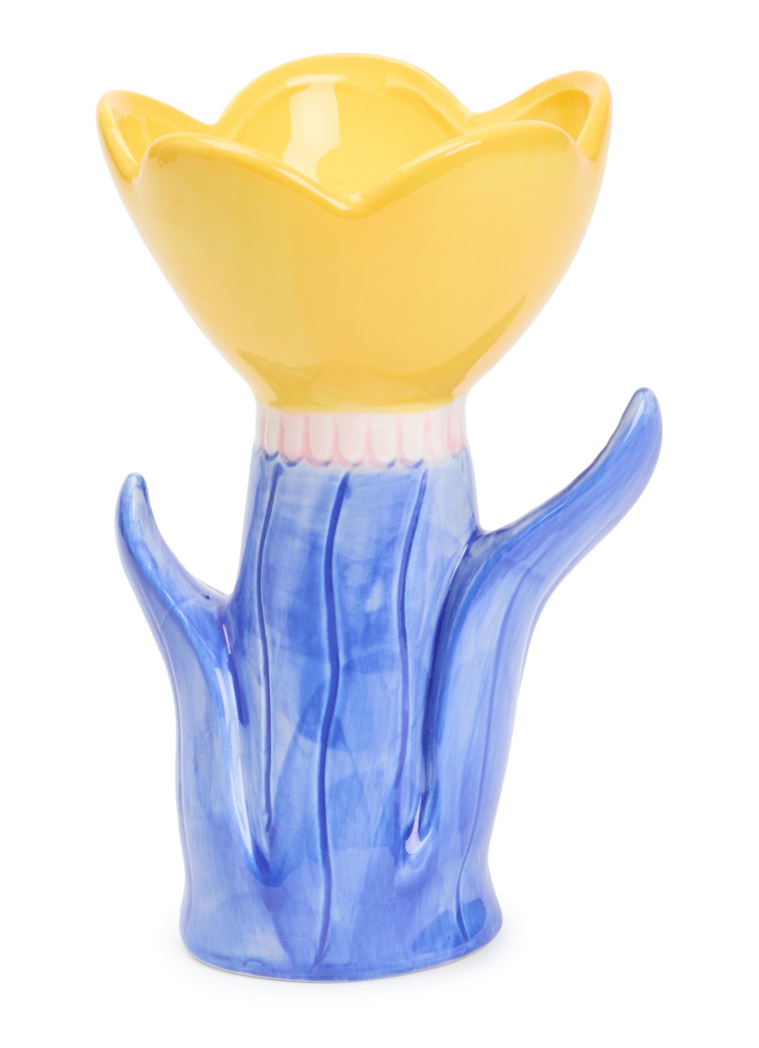DOIY Bloom Large vaas 20 cm - voorkant blauw