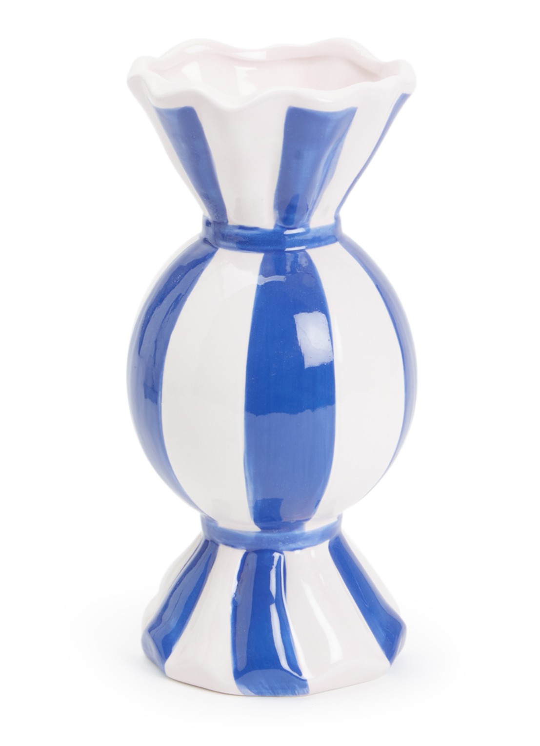 DOIY Fun Fair vaas 20 cm - voorkant blauw