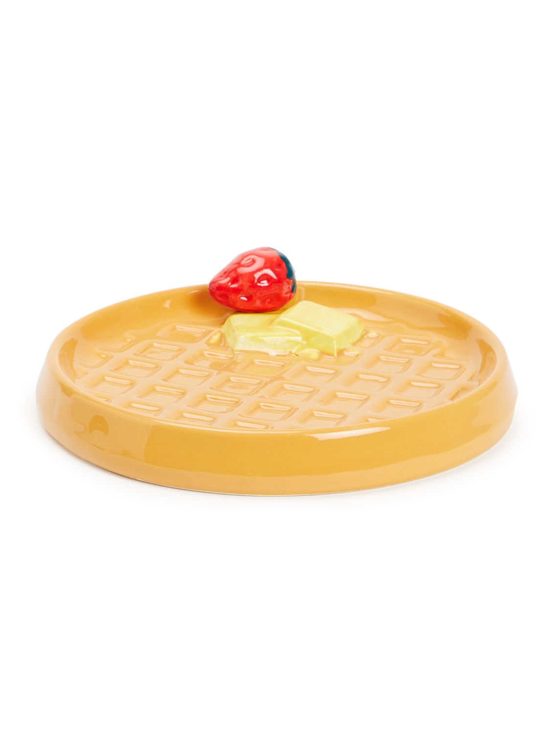 DOIY Waffle opbergschaal 16 cm - voorkant bruin